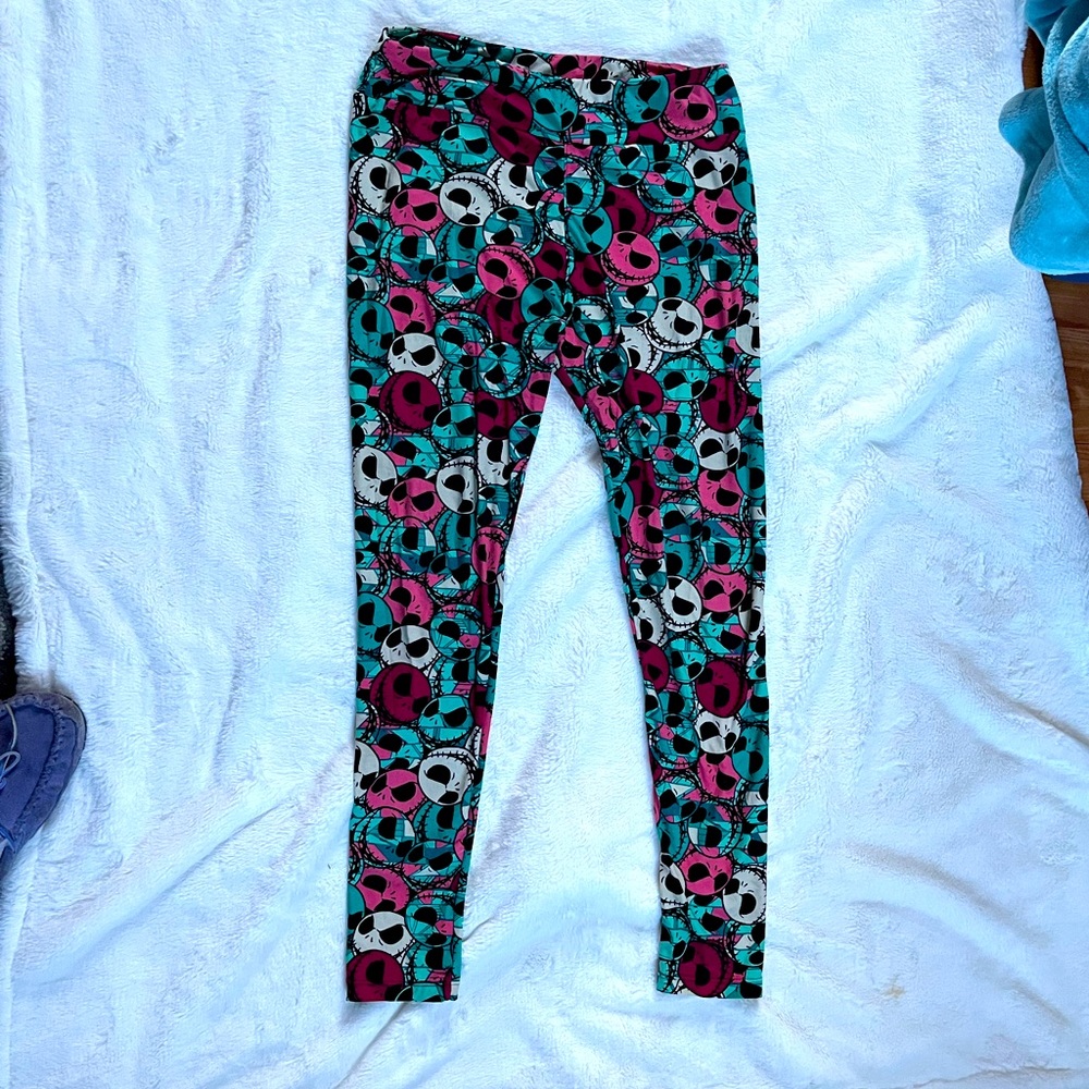 Lularoe Tall and Curvy Leggings - Jack Skellington Disney Print HTF